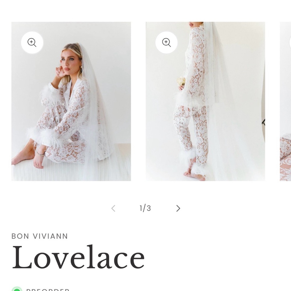 Bon Viviann Lovelace Bridal Pajamas